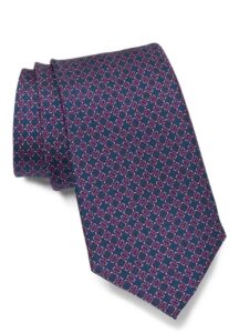 Fret & Square Silk Tie