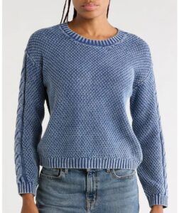 Acid Wash Cotton Sweater