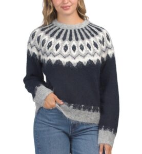 Image of sale on Wool Blend North Sea Fair Isle Pull Over Sweater