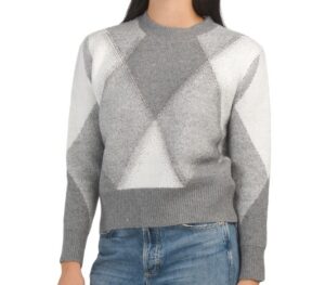 Image of sale on Wool Blend Argyle Pull Over Sweater