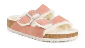 Image of sale on Suede Shearling Lined Arizona Cozy Sandals