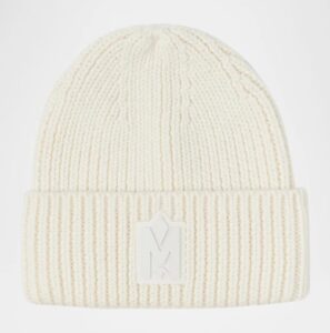 Image of sale on Jude Hand-Knit Logo Beanie with Ribbed Cuff