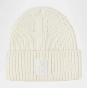 Image of sale on Jude Hand-Knit Logo Beanie with Ribbed Cuff