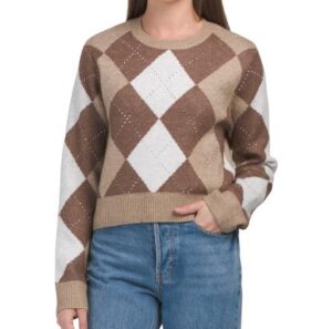 Argyle Long Sleeve Sweater