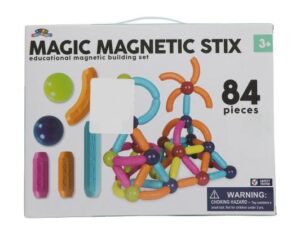 Image of sale on 84pc Magic Magnetic Stix Educational Magnetic Building Set