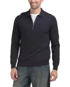 Image of sale on Wool Sergio Quarter Zip Polo Sweater
