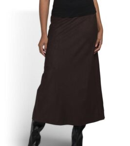 Faux Suede Flared Skirt